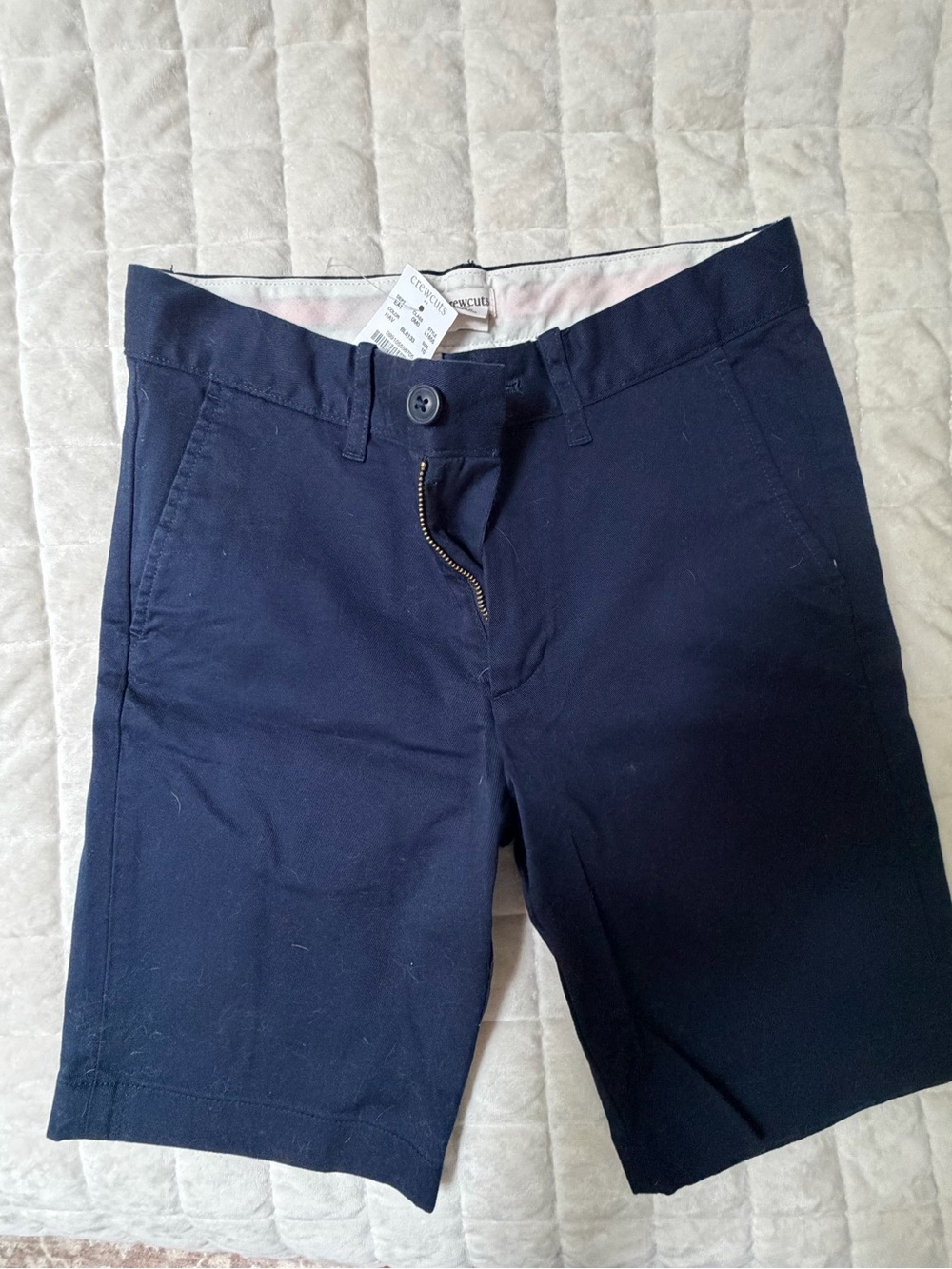 Boys J. Crew Navy Cotton Chino Shorts